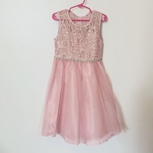 Rare Editions Girls Dress 6 Coral
